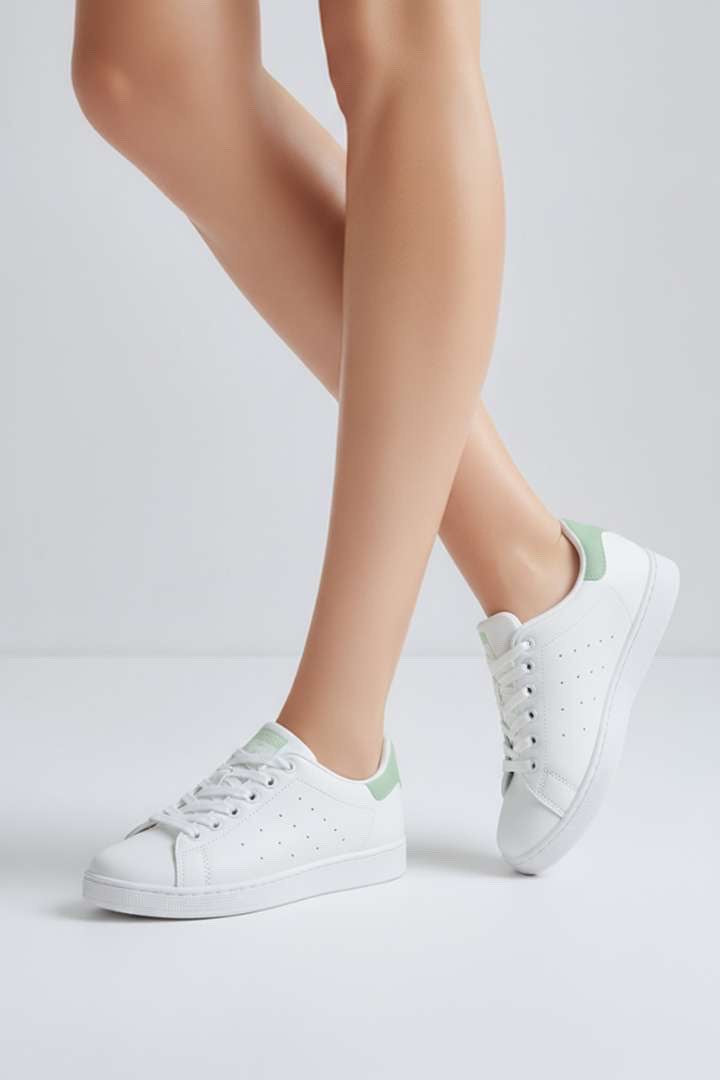 Baskets détail vert d'eau